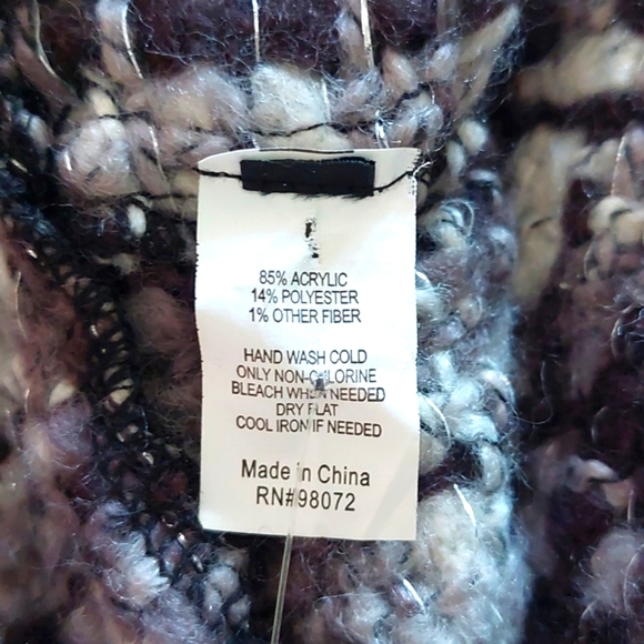 One size fit all DK Ivory Silver Kohl's Scarf - Picture 4 of 5